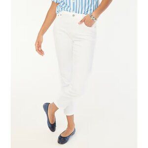 J. Crew Factory Curvy Essential Straight Jeans Stretch Women's Size 33 White NWT